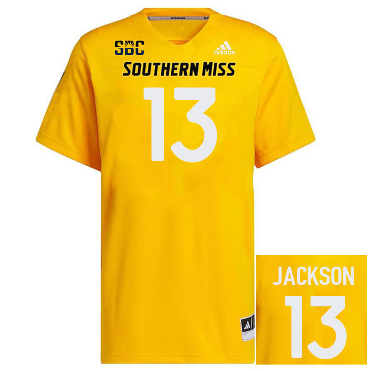 Southern Miss Golden Eagles #13 Dannis Jackson Jersey Football Uniforms-Gold